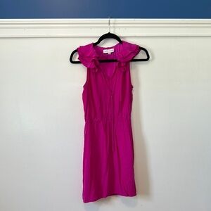 Amanda Uprichard Fuchsia Ruffle Mini Dress